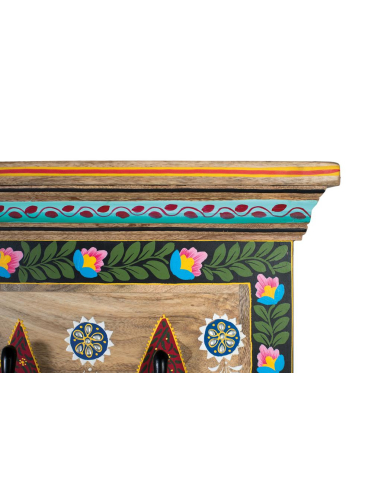 Perchero floral rectangular