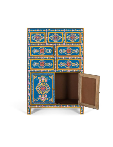 Aparador alto flores azul