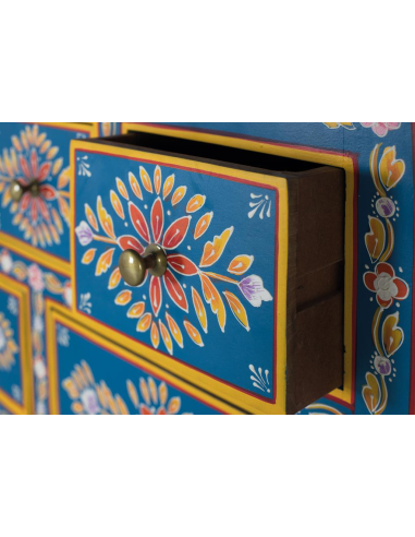 Aparador alto flores azul