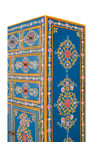 Aparador alto flores azul