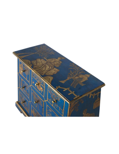 Mueble Oriental recibidor azul