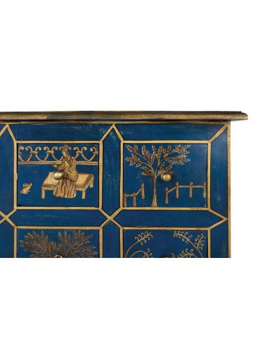 Mueble Oriental recibidor azul
