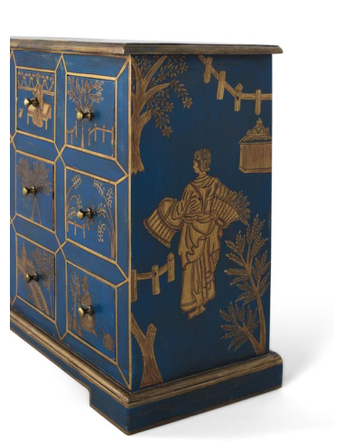 Mueble Oriental recibidor azul