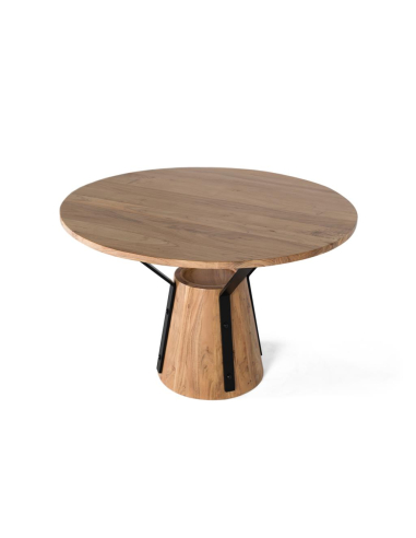 Mesa de comedor redonda con soporte