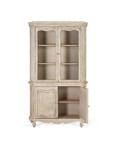 Vitrina rústica blanca