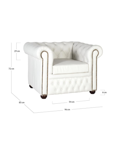 Sillón Chester Arcana una plaza piel...