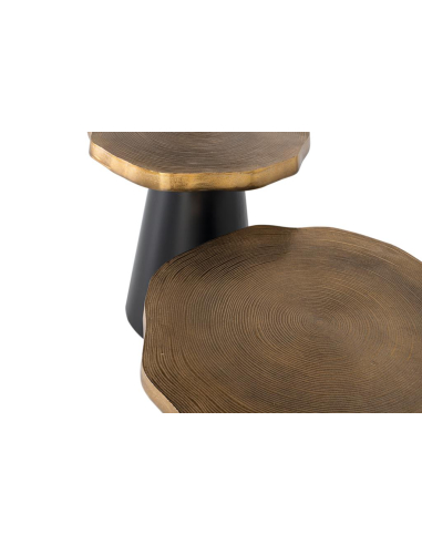 Set de 2 mesas auxiliares Lumina cobre