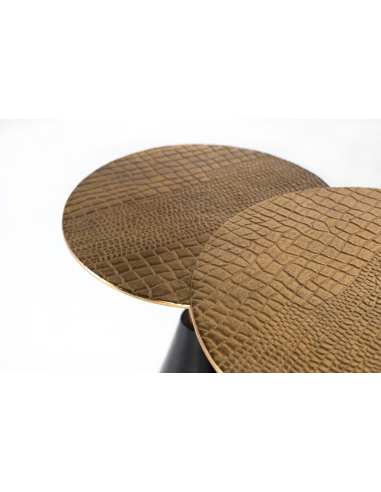 Set de 2 mesas auxiliares Lumina bronce