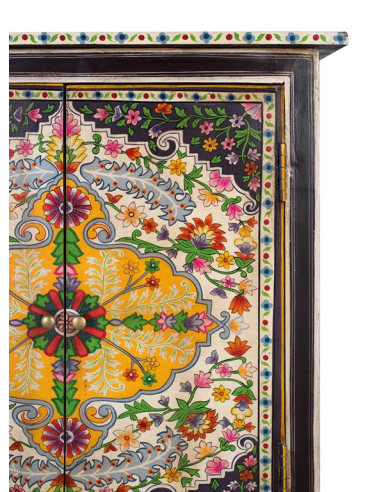 Mueble recibidor pintado a mano