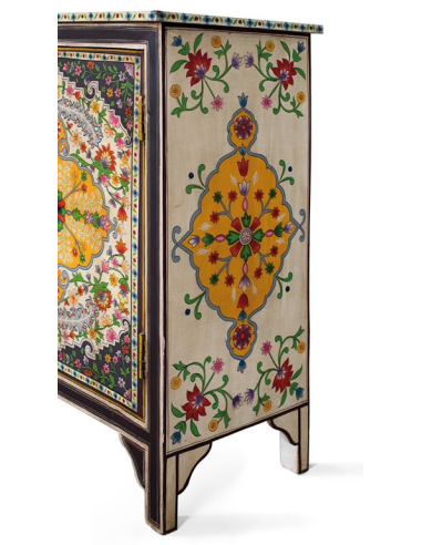 Mueble recibidor pintado a mano