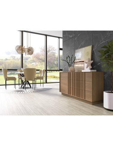 Aparador Oaku 1 puerta 3 cajones