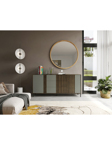 Aparador Oaku 2 puertas 3 cajones Aparador Oaku 2 puertas 3 cajones