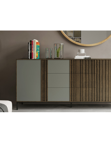 Aparador Oaku 2 puertas 3 cajones Aparador Oaku 2 puertas 3 cajones