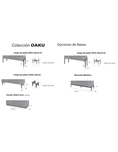 Mueble TV Oaku 1 puerta 2 cajones 150 cm Mueble TV Oaku 1 puerta 2 cajones 150 cm