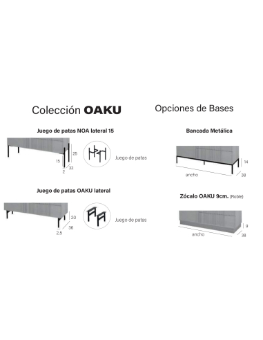 Zapatero Oaku 2 puertas