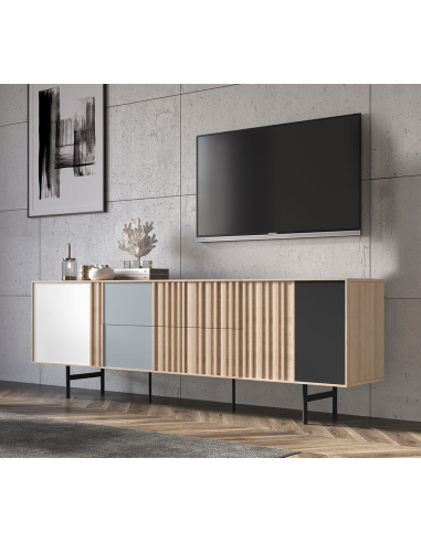 Mueble TV Oaku 2 puertas 2 cajones... Mueble TV Oaku 2 puertas 2 cajones...