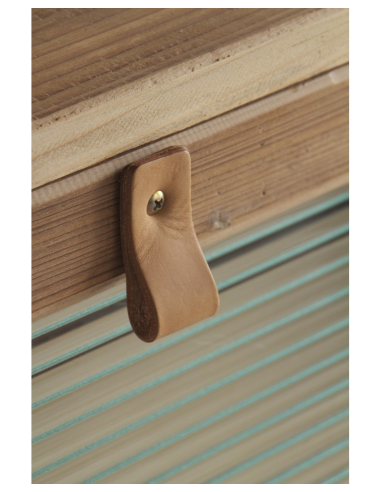 Mueble zapatero madera natural tres...