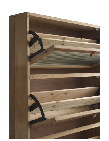 Mueble zapatero madera natural tres...