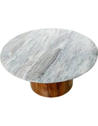 Set de 2 mesas auxiliares mármol y...