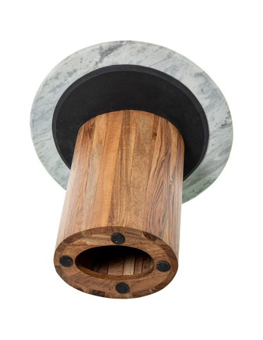 Set de 2 mesas auxiliares mármol y...