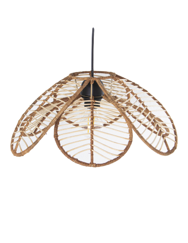 Lámpara de techo flor ratán