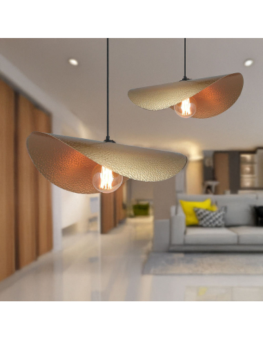 Lámpara de techo plegada dorada de...