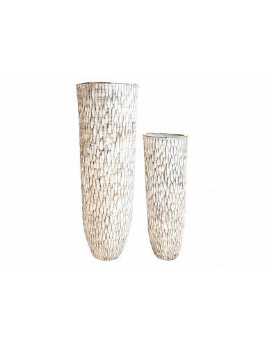 Set 2 vasijas Adara blanco