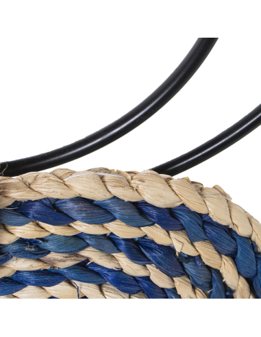 Adorno círculos pared metal/paja...