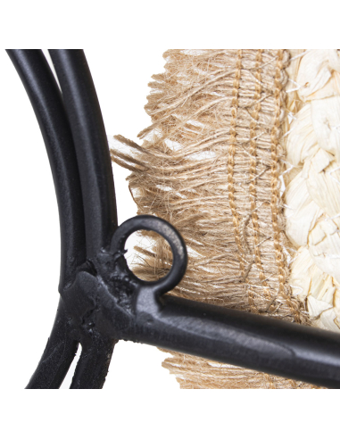 Adorno círculos pared metal/paja...