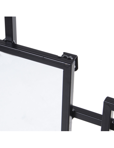 Adorno cuadros metal negro con espejos