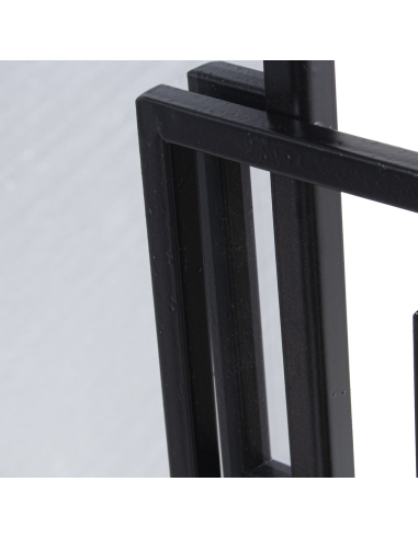 Adorno cuadros metal negro con espejos