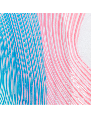 Cuadro lienzo rayas curvas 90x120 cm