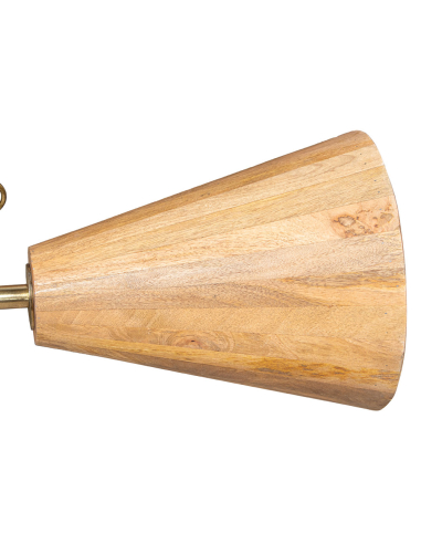 Lámpara de techo cónica madera