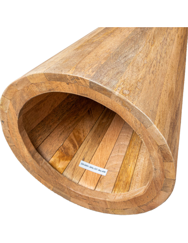 Lámpara de techo cónica madera