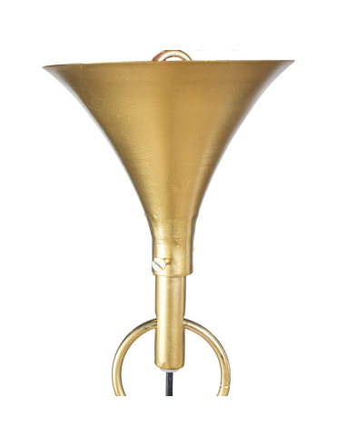 Lámpara de techo cónica madera