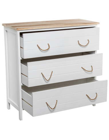 Cómoda Leonor 3 cajones madera blanca