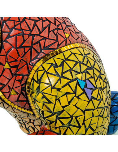 Figura de resina bulldog sentado