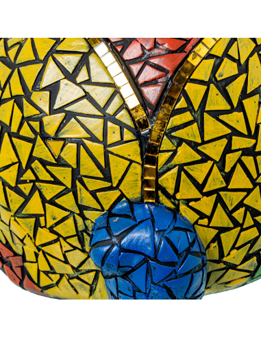 Figura de resina bulldog sentado