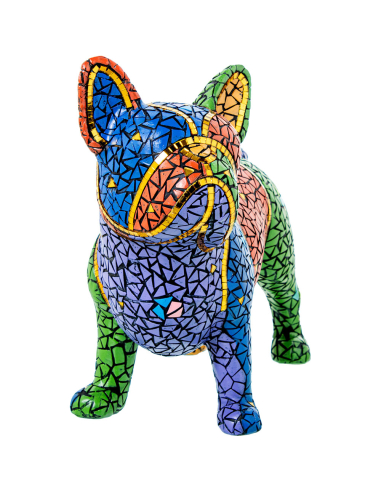 Figura de resina bulldog parado Figura de resina bulldog parado