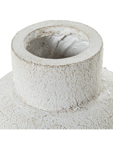 Jarrón de cerámica blanco