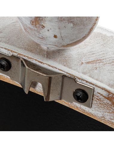 Espejo circular de esferas de madera...