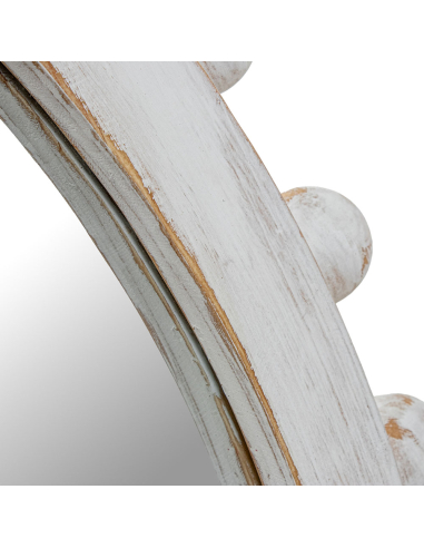 Espejo circular de esferas de madera...