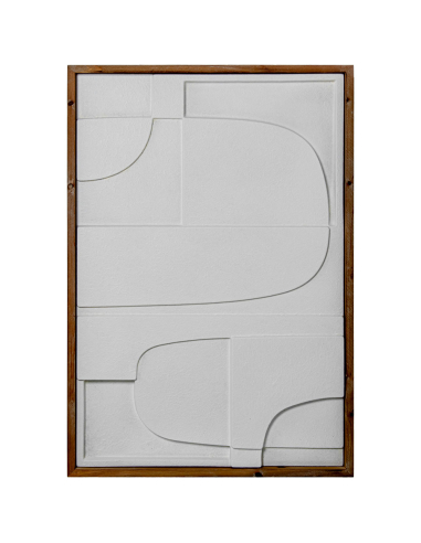 Cuadro de madera con recortes y marco...