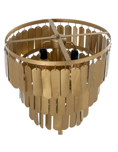 Lámpara de pie Matilde láminas dorada