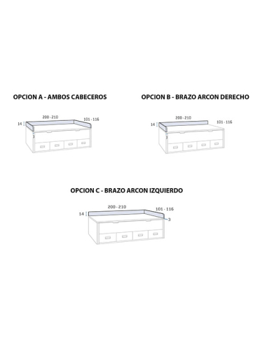 Compacto liso con contenedores y baúles