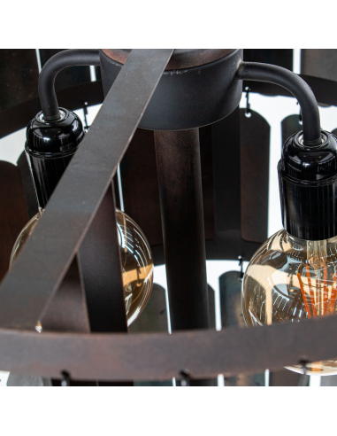 Lámpara de pie Matilde láminas negra