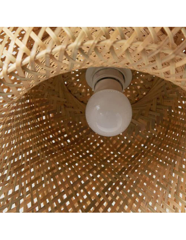 Lámpara de techo de bambú cuenco