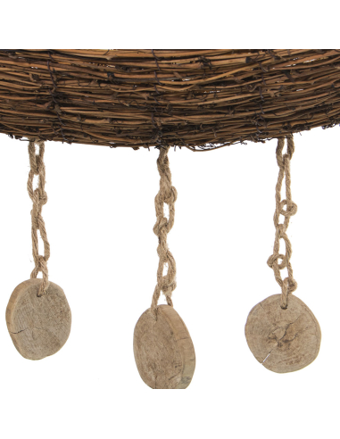 Lámpara de techo de bambú canasta