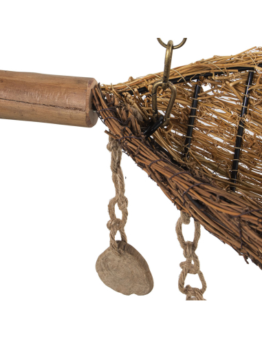 Lámpara de techo de bambú canasta