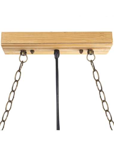 Lámpara de techo de bambú canasta